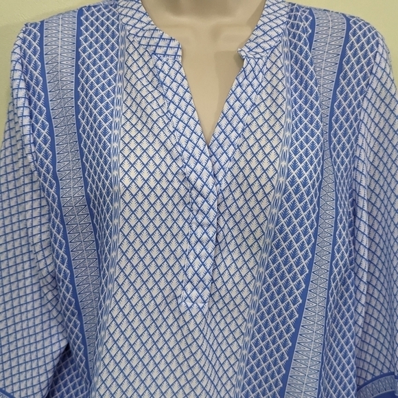 Norm Thompson Printed Tunic Popover Sz PM - Picture 3 of 13